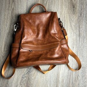 Cheruty Faux Leather Anti-Theft Convertible Backpack